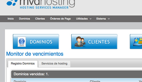 Admin Servicios de Hosting